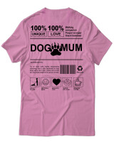T-Shirt Unisex - Dog Mum - Color Thumbnail Ροζ