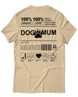 T-Shirt Unisex - Dog Mum - Color Thumbnail Μπεζ