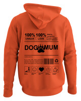 Φούτερ με κουκούλα - Dog Mum - Color Thumbnail Orange