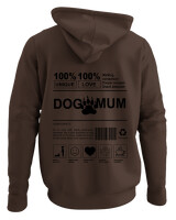 Φούτερ με κουκούλα - Dog Mum - Color Thumbnail Καφέ