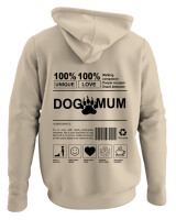 Φούτερ με κουκούλα - Dog Mum - Color Thumbnail Μπέζ