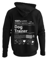 Φούτερ με κουκούλα - Dog Trainer - Color Thumbnail Μαύρο