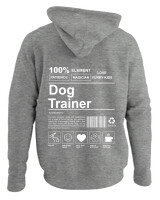 Φούτερ με κουκούλα - Dog Trainer - Color Thumbnail Γκρι Μελανζέ