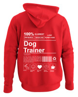 Φούτερ με κουκούλα - Dog Trainer - Color Thumbnail Κόκκινο