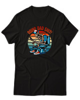 T-Shirt  Γυναικείο - Doing Dad Shit - Color Thumbnail Μαύρο