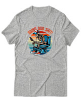 T-Shirt  Γυναικείο - Doing Dad Shit - Color Thumbnail Γκρί Μελανζέ