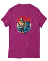 T-Shirt  Γυναικείο - Doing Dad Shit - Color Thumbnail Φούξια