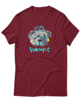 T-Shirt Αντρικό - Done With It - Color Thumbnail Σκούρο Κόκκινο