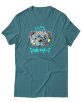 T-Shirt Αντρικό - Done With It - Color Thumbnail Μπλε Πράσινο