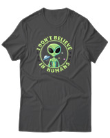 T-Shirt Αντρικό - Dont Believe In Humans - Color Thumbnail Ανθρακί