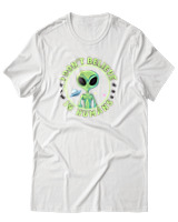 T-Shirt Αντρικό - Dont Believe In Humans - Color Thumbnail Άσπρο