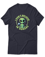 T-Shirt Αντρικό - Dont Believe In Humans - Color Thumbnail Σκούρο Μπλε