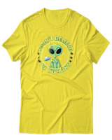 T-Shirt Αντρικό - Dont Believe In Humans - Color Thumbnail Κίτρινο