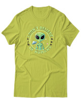 T-Shirt Αντρικό - Dont Believe In Humans - Color Thumbnail Λαχανί