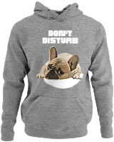 Φούτερ με κουκούλα - Don't Disturb - Color Thumbnail Γκρι Μελανζέ