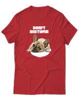 T-Shirt Αντρικό - Don't Disturb - Color Thumbnail Κόκκινο