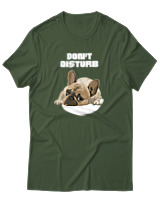 T-Shirt Αντρικό - Don't Disturb - Color Thumbnail Κυπαρισσί