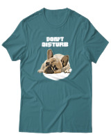 T-Shirt Αντρικό - Don't Disturb - Color Thumbnail Μπλε Πράσινο