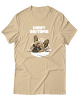 T-Shirt Αντρικό - Don't Disturb - Color Thumbnail Μπεζ