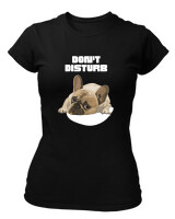 T-Shirt Στενή Γραμμή - Don't Disturb - Color Thumbnail Μαύρο