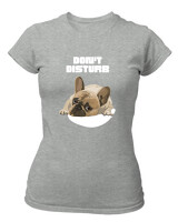 T-Shirt Στενή Γραμμή - Don't Disturb - Color Thumbnail Γκρι Μελανζέ
