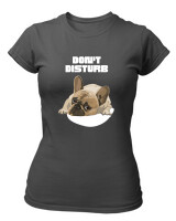 T-Shirt Στενή Γραμμή - Don't Disturb - Color Thumbnail Ανθρακί