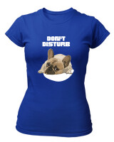 T-Shirt Στενή Γραμμή - Don't Disturb - Color Thumbnail Μπλε Ρουά