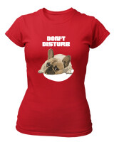 T-Shirt Στενή Γραμμή - Don't Disturb - Color Thumbnail Κόκκινο