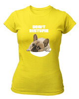 T-Shirt Στενή Γραμμή - Don't Disturb - Color Thumbnail Κίτρινο