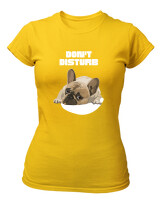 T-Shirt Στενή Γραμμή - Don't Disturb - Color Thumbnail Χρυσό Κίτρινο