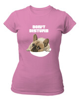 T-Shirt Στενή Γραμμή - Don't Disturb - Color Thumbnail Ροζ