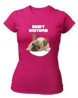 T-Shirt Στενή Γραμμή - Don't Disturb - Color Thumbnail Φουξια