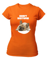 T-Shirt Στενή Γραμμή - Don't Disturb - Color Thumbnail Πορτοκαλί
