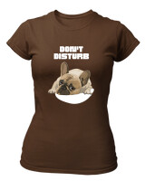 T-Shirt Στενή Γραμμή - Don't Disturb - Color Thumbnail Καφέ