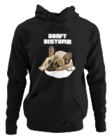 Φούτερ με κουκούλα - Don't Disturb - Color Thumbnail Μαύρο