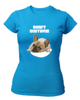 T-Shirt Στενή Γραμμή - Don't Disturb - Color Thumbnail Τιρκουάζ