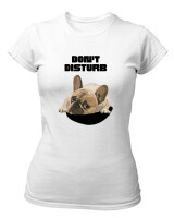 T-Shirt Στενή Γραμμή - Don't Disturb - Color Thumbnail ΄Ασπρο