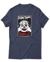 T-Shirt Αντρικό - Dont Forget To Smile - Color Thumbnail Μπλε Γκρι