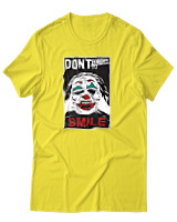T-Shirt Αντρικό - Dont Forget To Smile - Color Thumbnail Κίτρινο