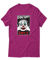 T-Shirt Αντρικό - Dont Forget To Smile - Color Thumbnail Φουξια