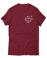 T-Shirt Unisex - Dont Fucking Touch Me - Color Thumbnail Σκούρο Κόκκινο