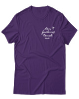 T-Shirt Unisex - Dont Fucking Touch Me - Color Thumbnail Σκούρο Μωβ