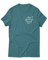 T-Shirt Unisex - Dont Fucking Touch Me - Color Thumbnail Μπλε Πράσινο