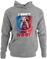 Φούτερ με κουκούλα - Don't Give A Woof - Color Thumbnail Γκρι Μελανζέ