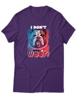 T-Shirt Αντρικό - Don't Give A Woof - Color Thumbnail Σκούρο Μωβ
