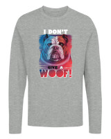 Μακρυμάνικο Μακό - Don't Give A Woof - Color Thumbnail Γκρι Μελανζέ
