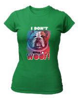 T-Shirt Στενή Γραμμή - Don't Give A Woof - Color Thumbnail Πράσινο