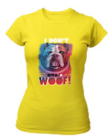 T-Shirt Στενή Γραμμή - Don't Give A Woof - Color Thumbnail Κίτρινο