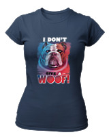T-Shirt Στενή Γραμμή - Don't Give A Woof - Color Thumbnail Σκούρο Μπλε