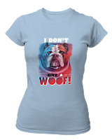 T-Shirt Στενή Γραμμή - Don't Give A Woof - Color Thumbnail Γαλάζιο